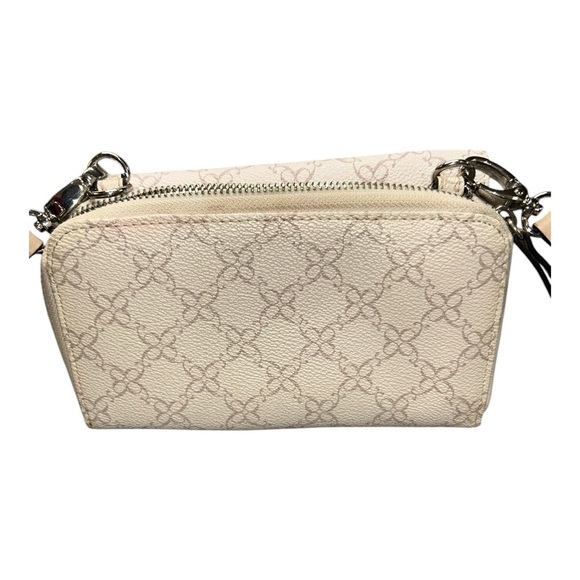 NINE WEST Zane SLG Small Crossbody Purse/Handbag Vanilla Logo 7.5x5 - Picture 5 of 11